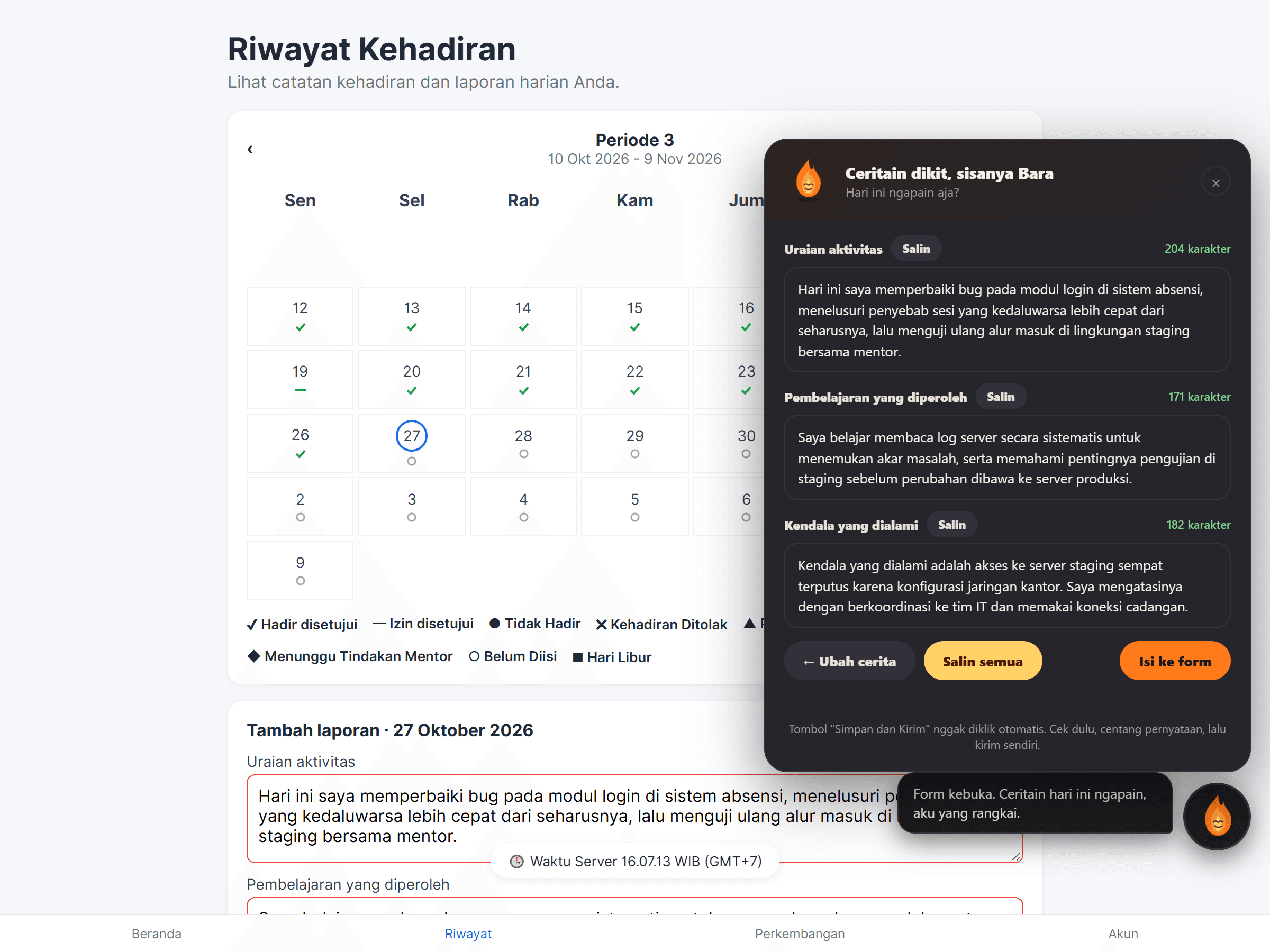 Baca, centang, kirim sendiri
